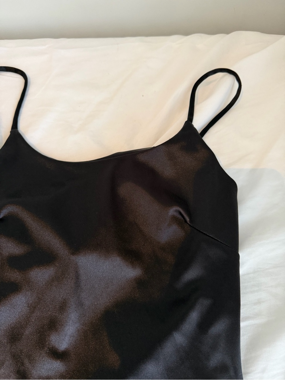 Black Satin Mini Dress